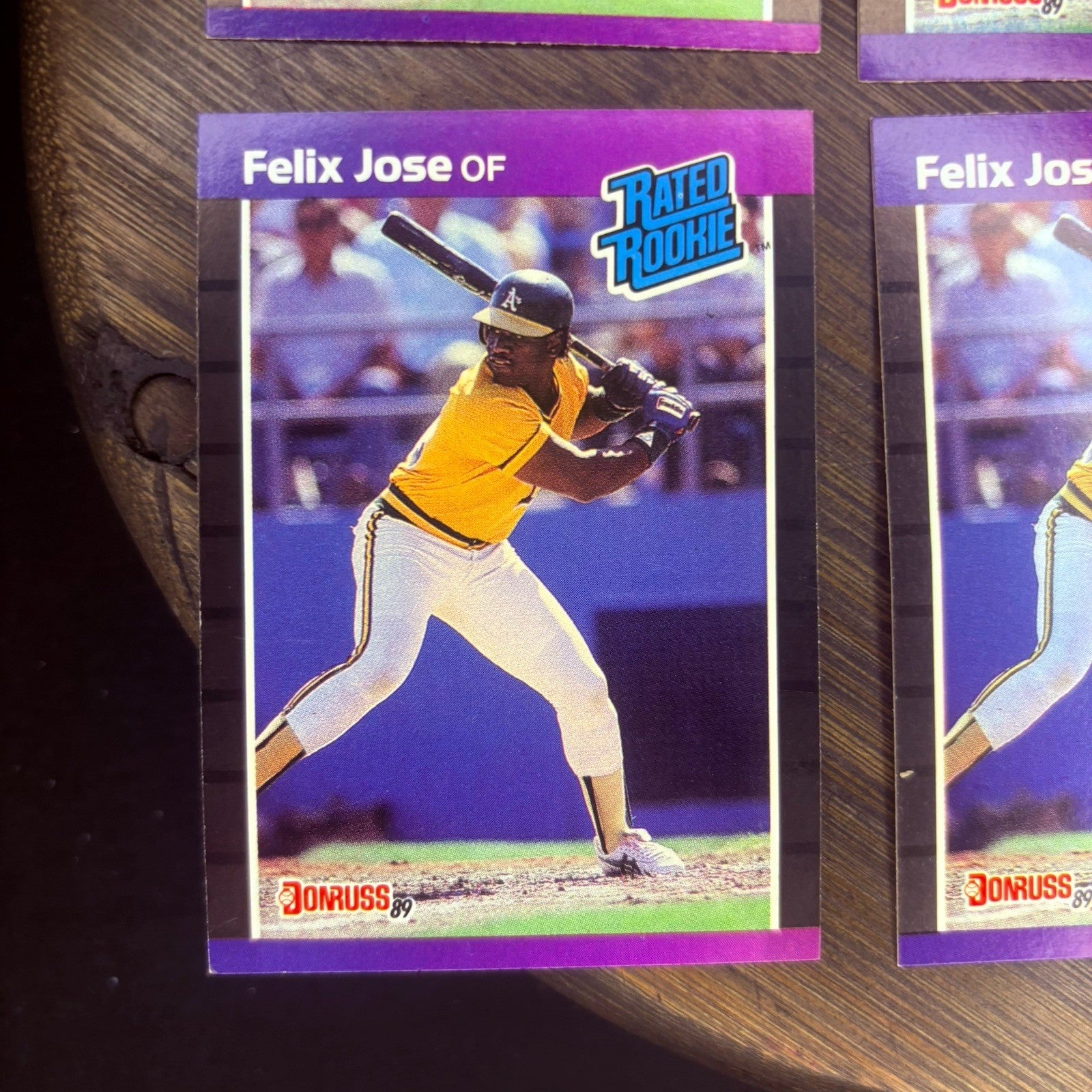 (Lot Of 6) 1989 Felix Jose Donruss Baseball ROOKIE #38  Oakland Athletics2