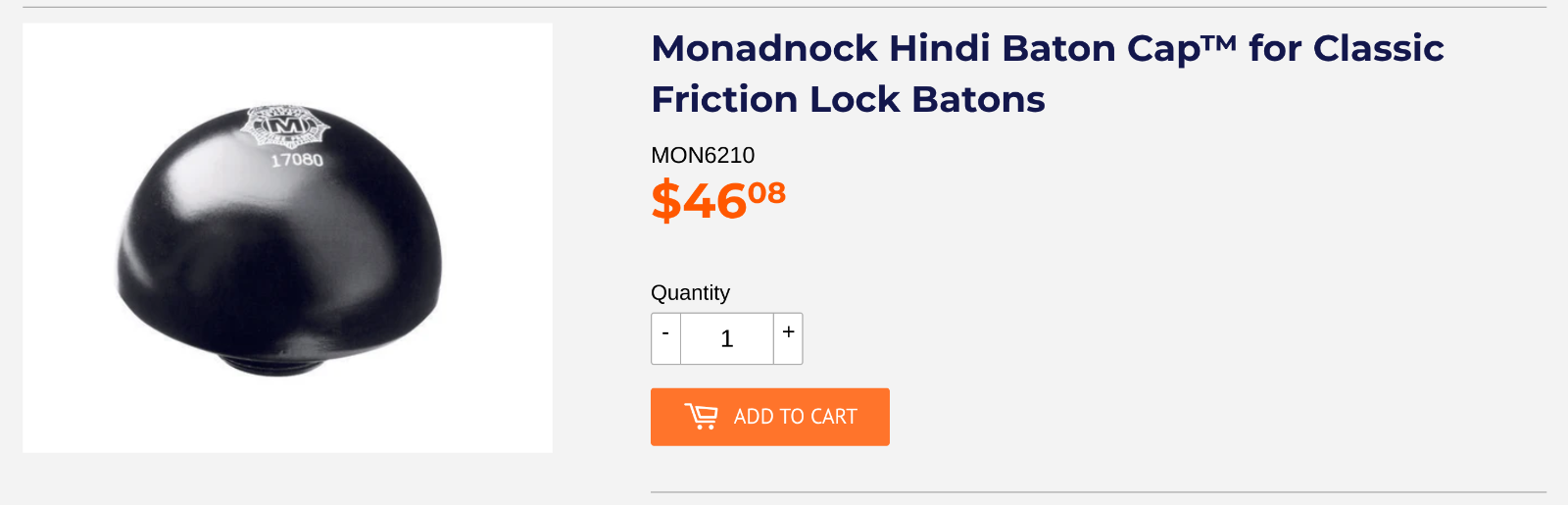 Monadnock Hindi cap for Friction Lock Baton4