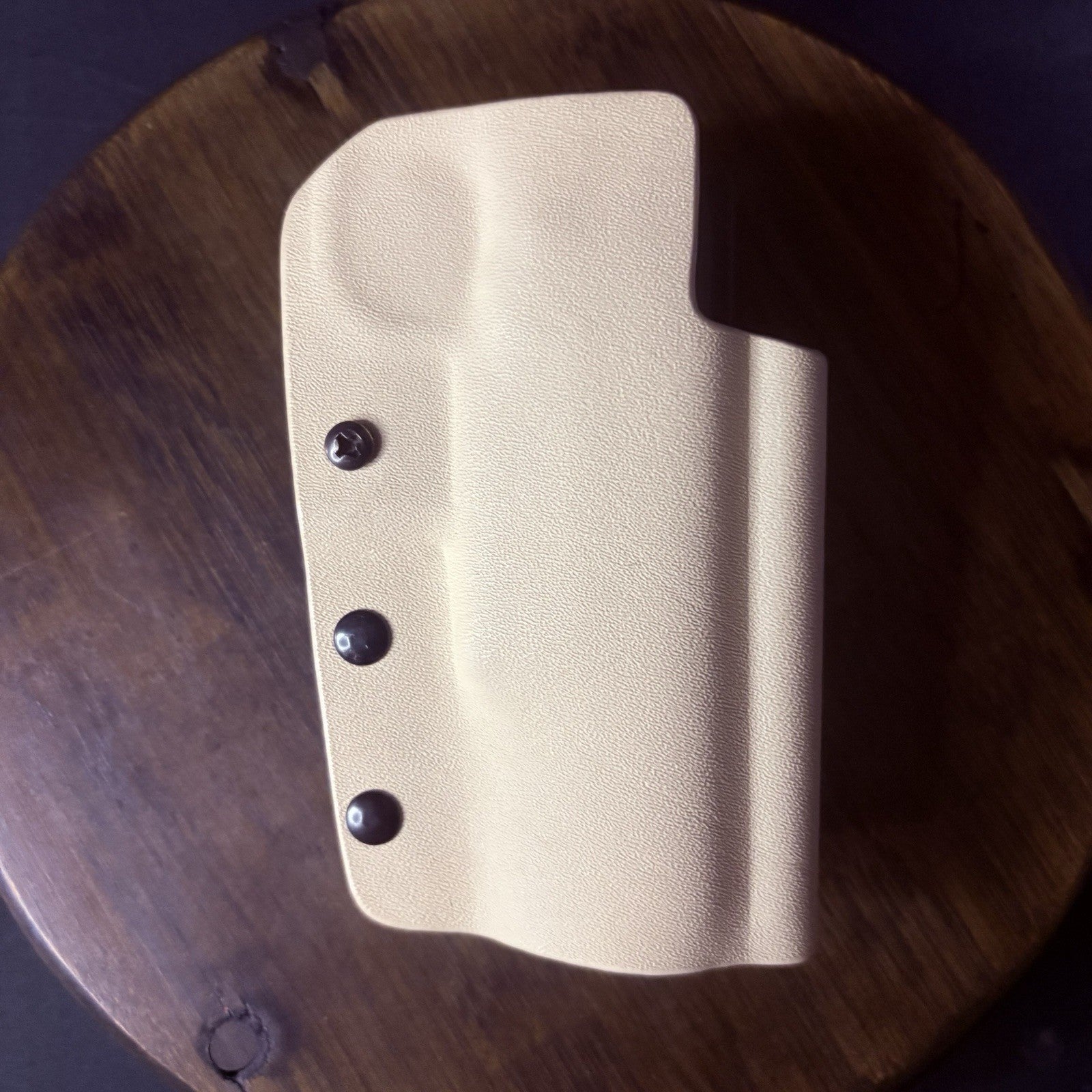Dawson 1911 Kydex Holster RH OWB Desert Tan Hand Engraved Double Belt Loop RARE0