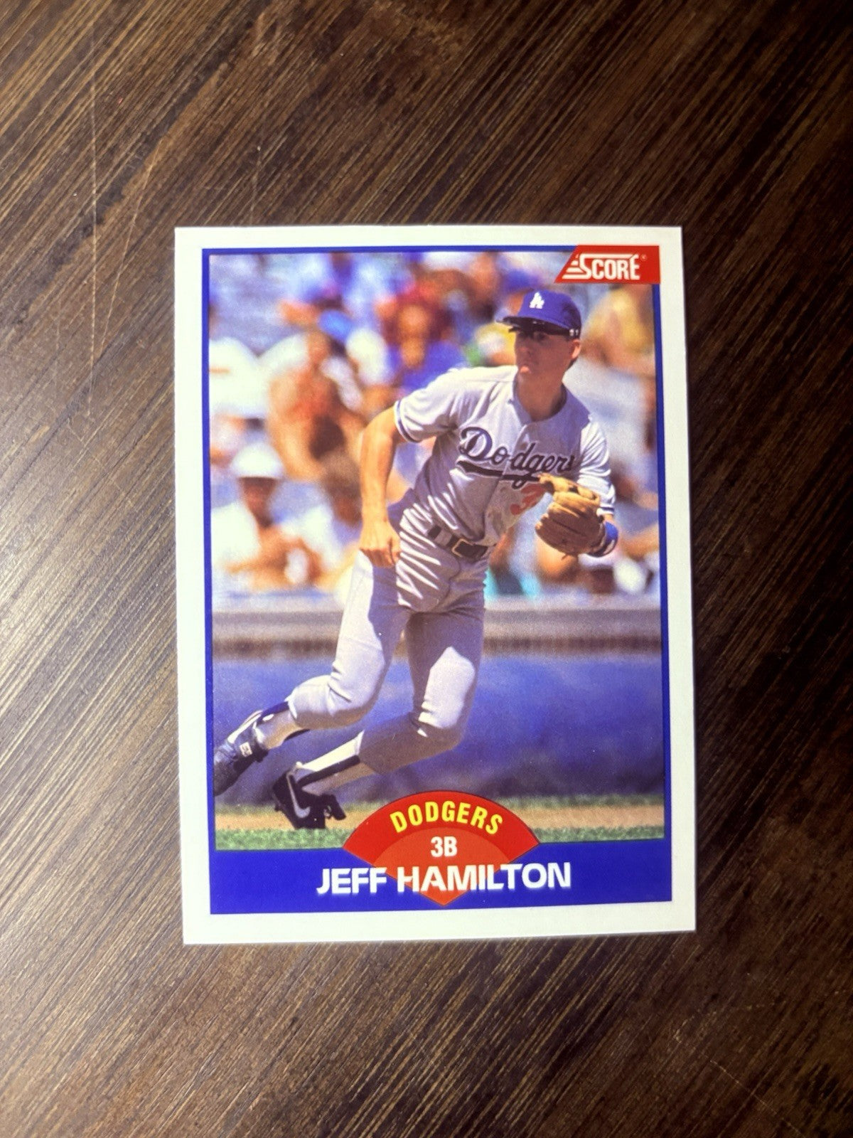 1989 Score Jeff Hamilton A Los Angeles Dodgers #570 High Grade Baseball Card0