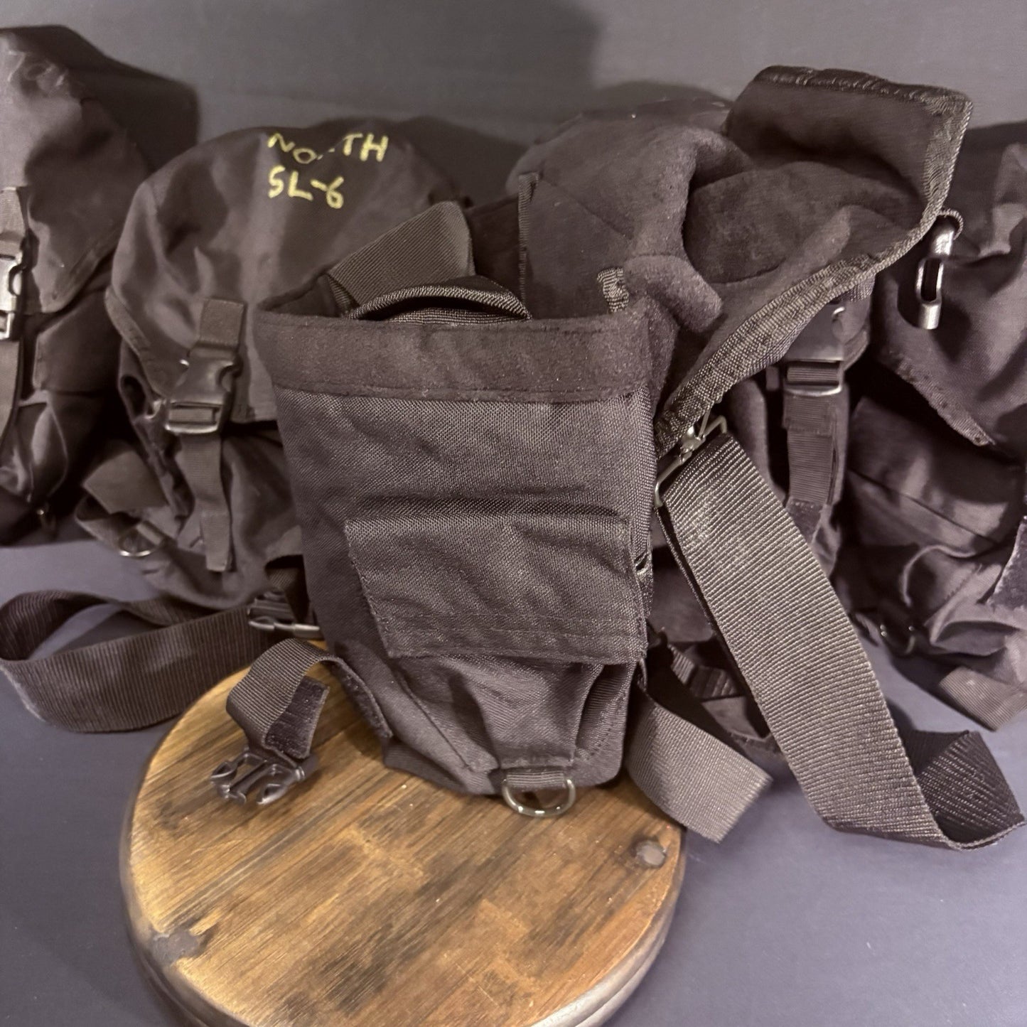 (Lot Of 5) Gas Mask / Large Utility Pouch Drop Leg w/Suede EMT Tactical Military4