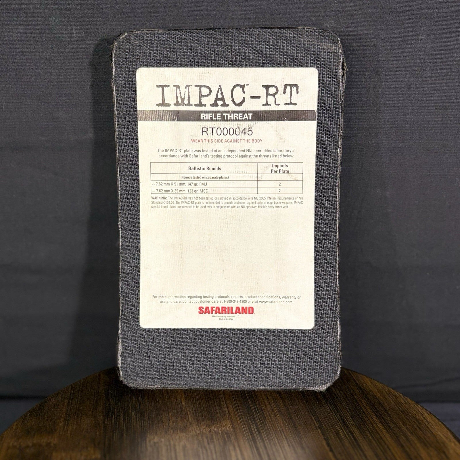 Protech Level 3 / III Plate Rifle Threat Tactical Impac-RT  Plate Body Armor9