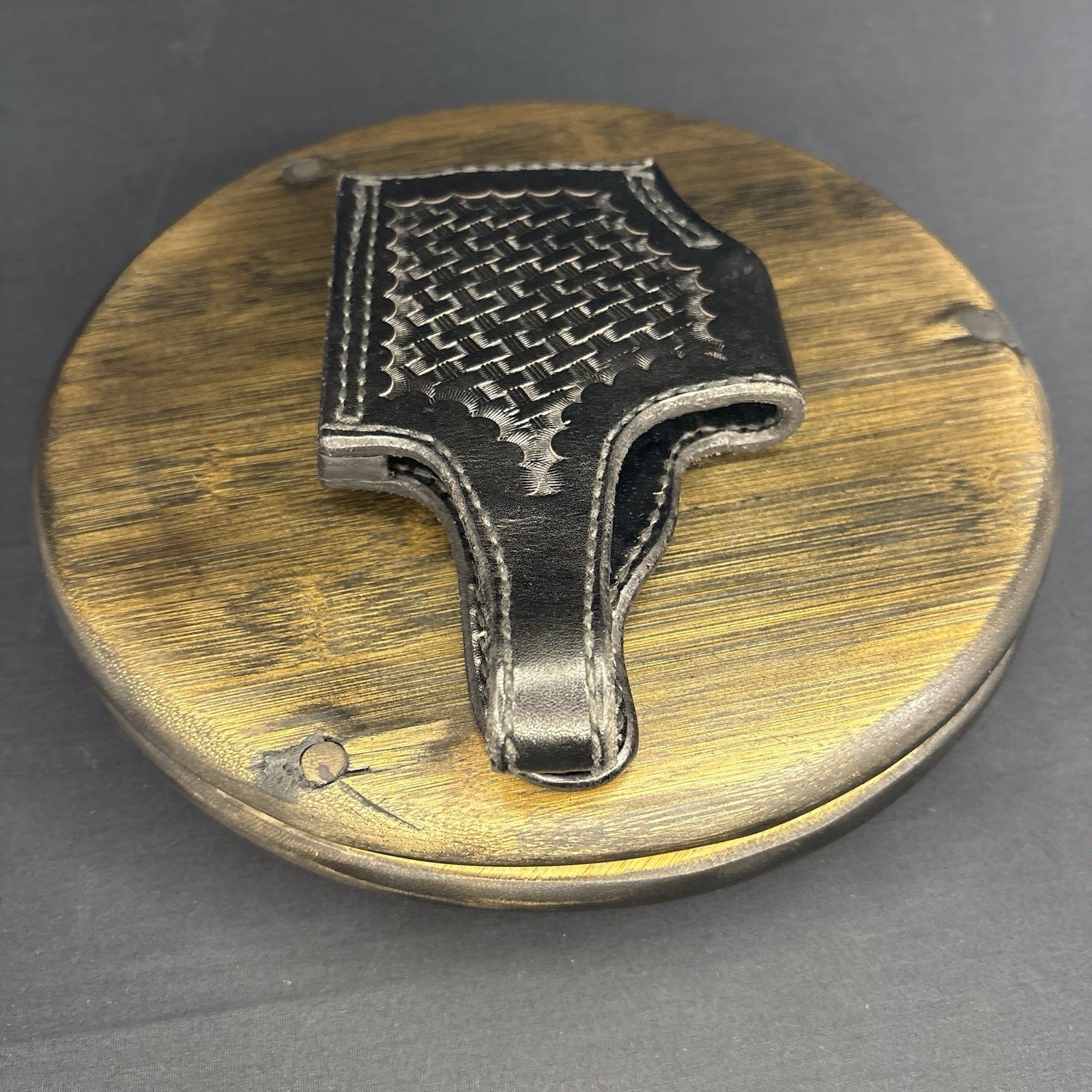 Tex Shoemaker 17H Basket Weave Holster For S&W 439 549 559 639 659 Snap Closure5