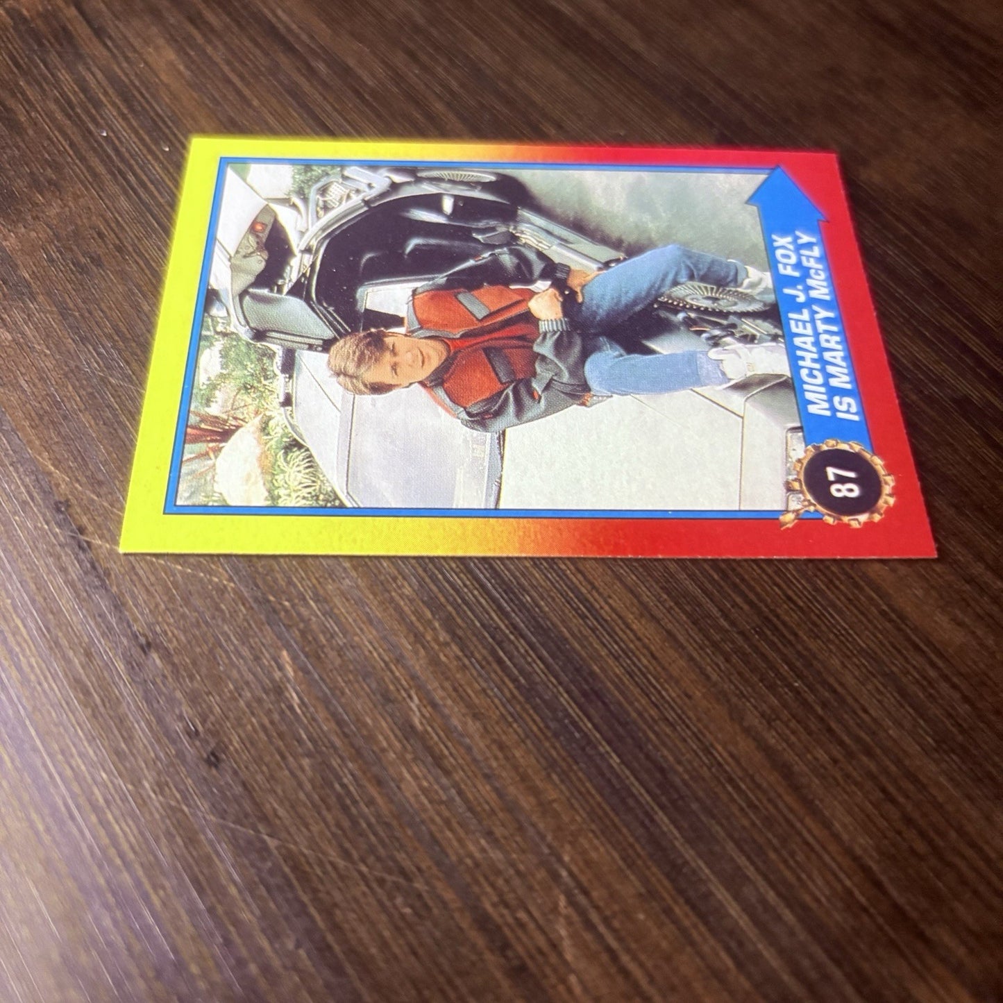 1989 Topps Back to the Future II #87 "Michael J. Fox Is Marty McFly" High Grade9