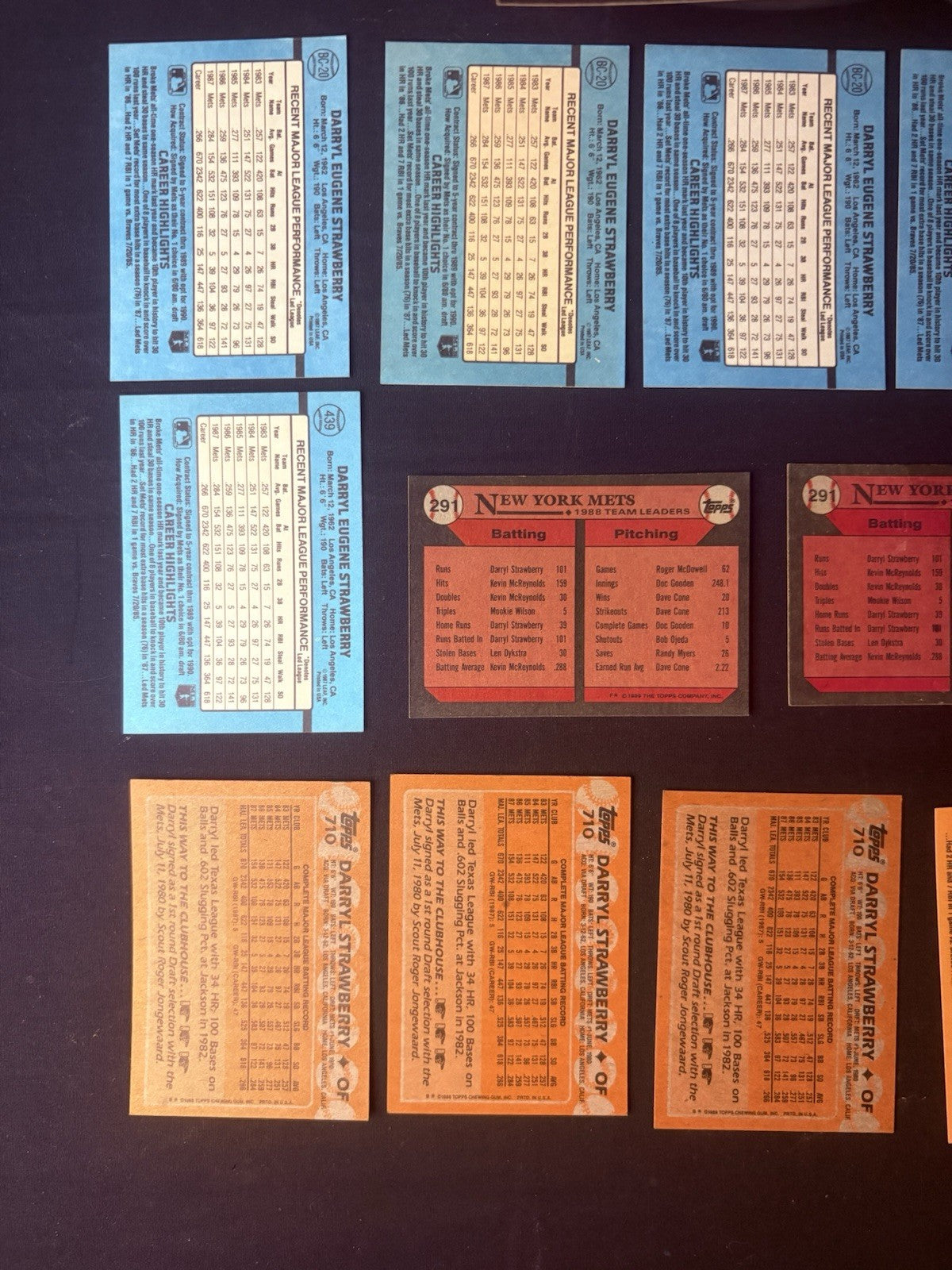 Darryl Strawberry Lot(22) Baseball Cards 1988 Fleer HIGH GRADE New York Mets MLB8