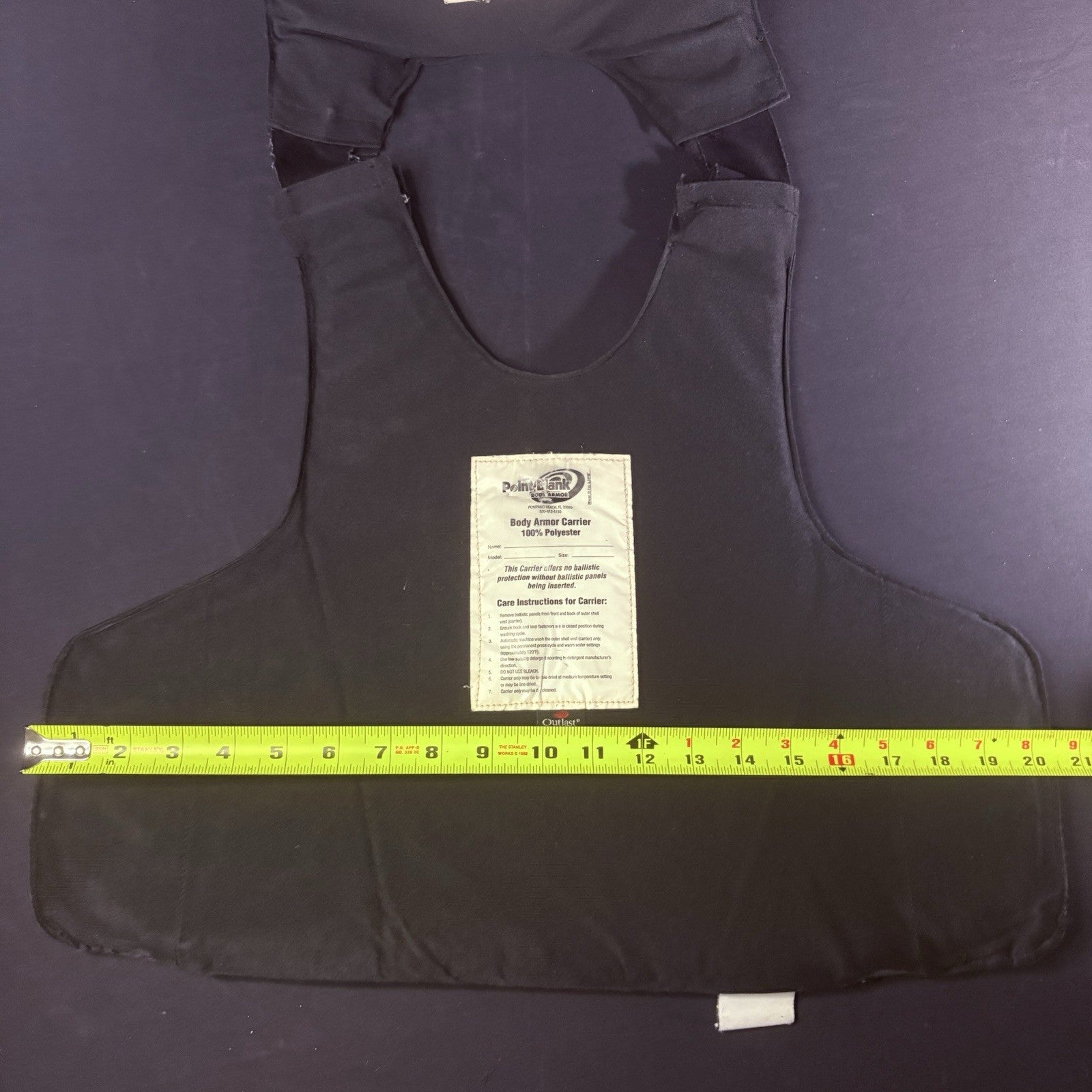 PB 3A Bullet Proof Vest Size Large IIIA Ballistic Concealable Body Armor11