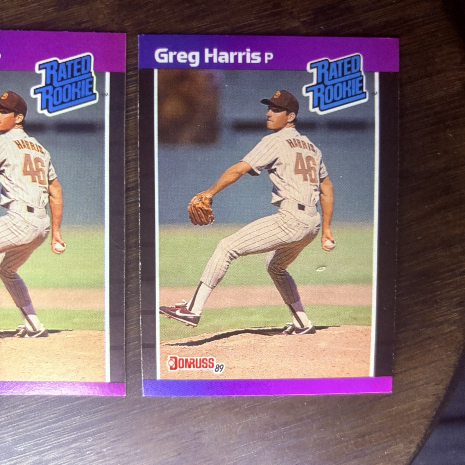 (Lot Of 3) 1989 Donruss #34 Greg Harris Rated Rookie San Diego Padres Pittsboro5