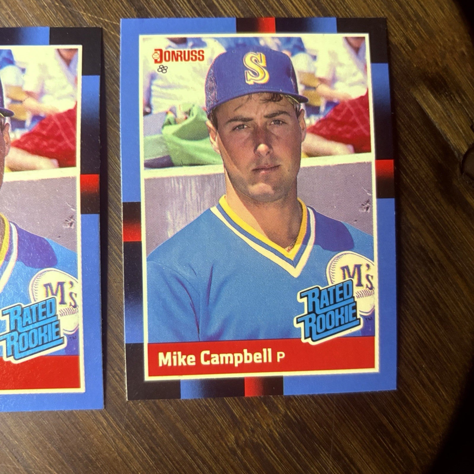 (3) 1988 Donruss #30 Mike Campbell RC Seattle Mariners Card Lot4