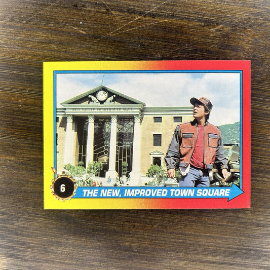 1989 Back To The Future Topps Trading Card #6 "The New, Improved Town Square"0