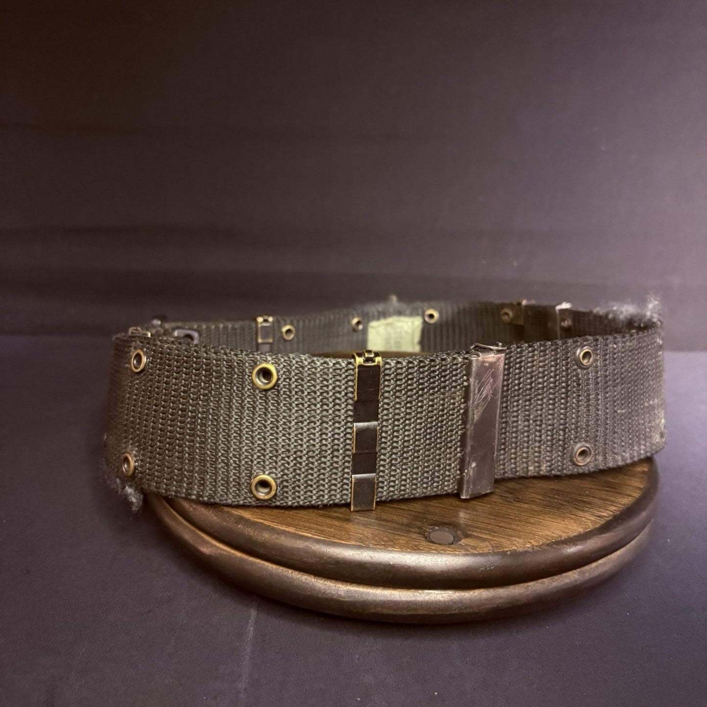 Vintage US Military Pistol Belt Size Large Quick Release Metal Buckle2
