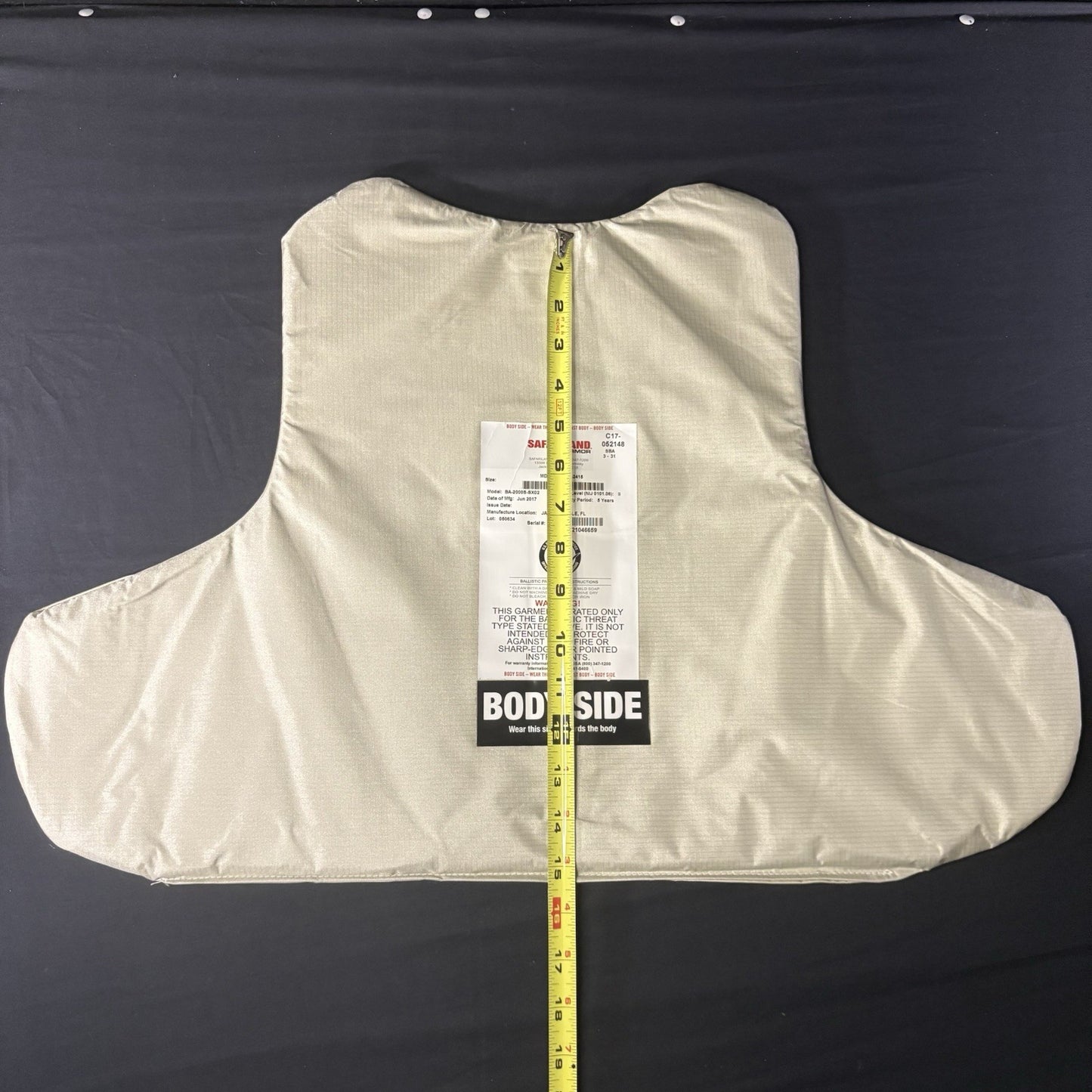 Safariland SX Level 2(II) Armor Size X-Large XL Thinnest Lightest Bullet Proof12