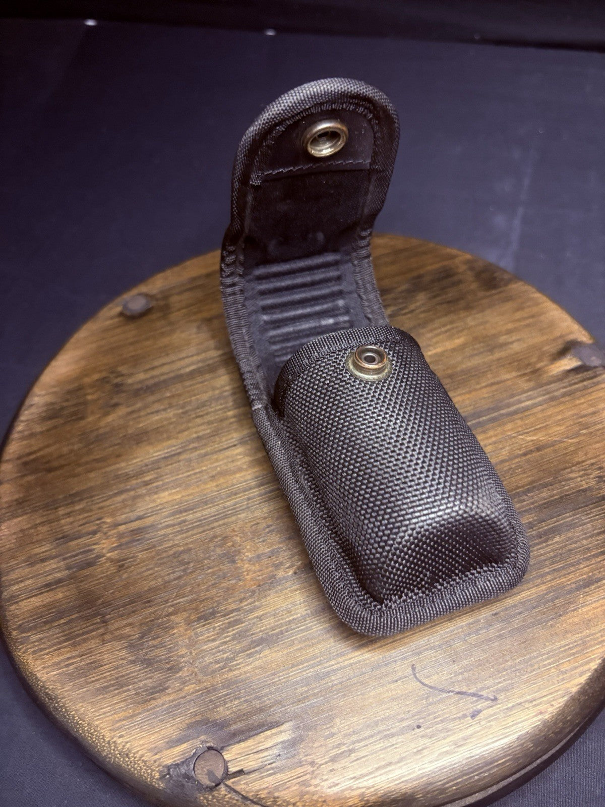 Bianchi  7307 Series AccuMold Mace/Pepper Spray Holder Small Black Hidden Snap1