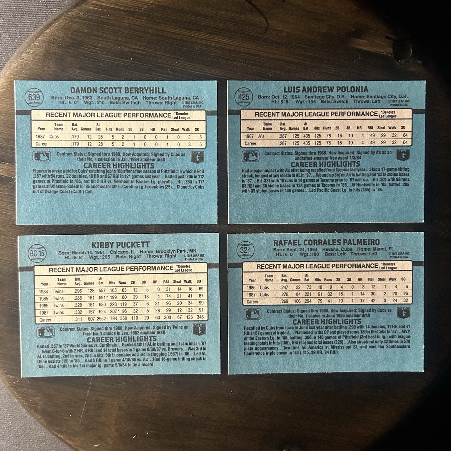 1989 Donruss MVP & Others Card (Lot Of 4) MLB Baseball Trading Cards1