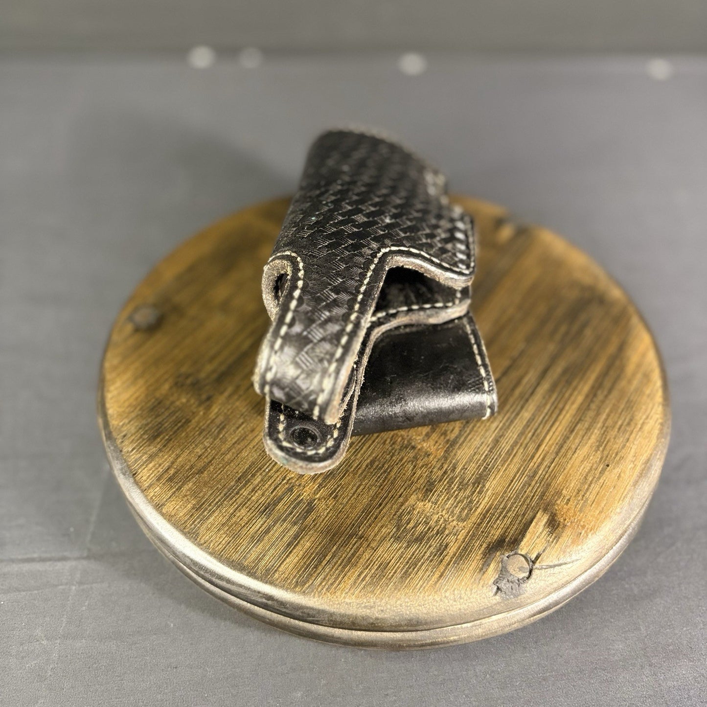 Ted Blockers Black Leather Basket Weave Sig Sauer P225 Holster5