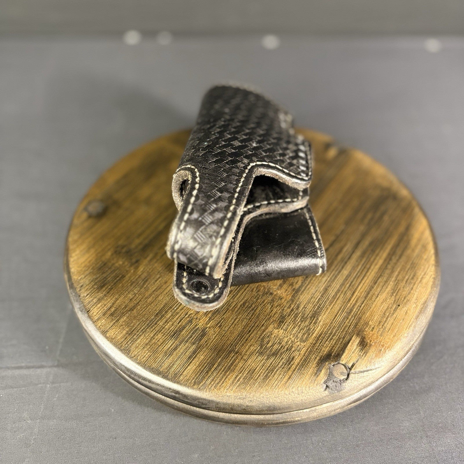 Ted Blockers Black Leather Basket Weave Sig Sauer P225 Holster5