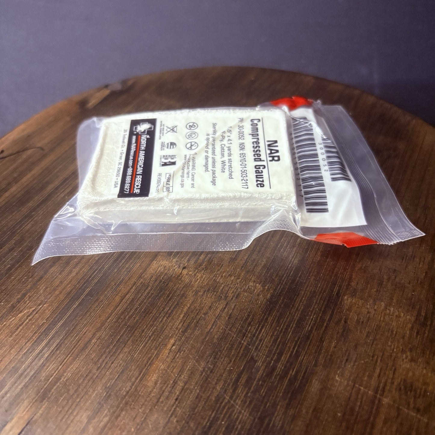 Pack Of (4) NAR Compressed Gauze 4.5 in. x 4.1 yd Sterile, 6-ply 30-00523