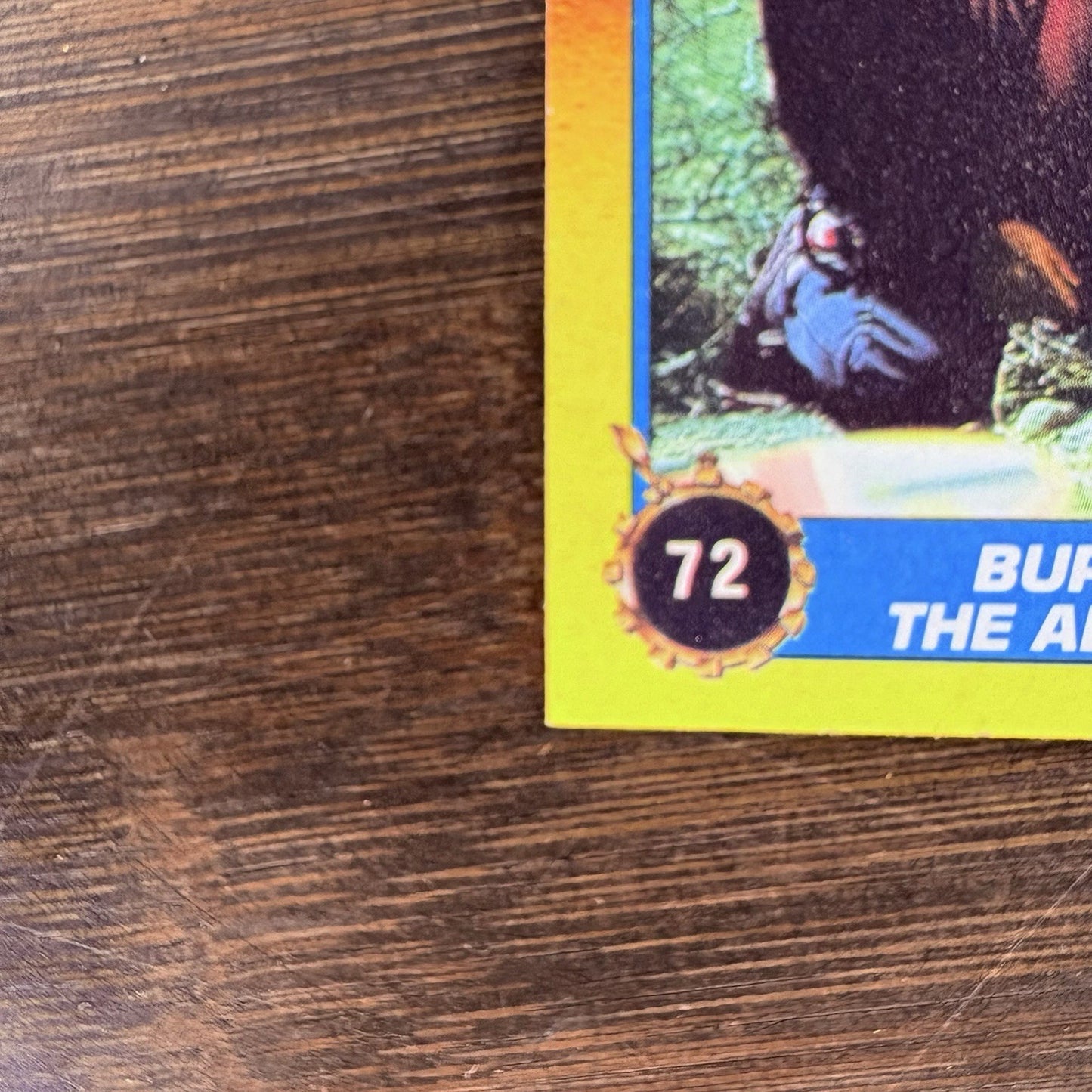 1989 Back To The Future #72 Topps Trading Card "Burning The Almanac"2