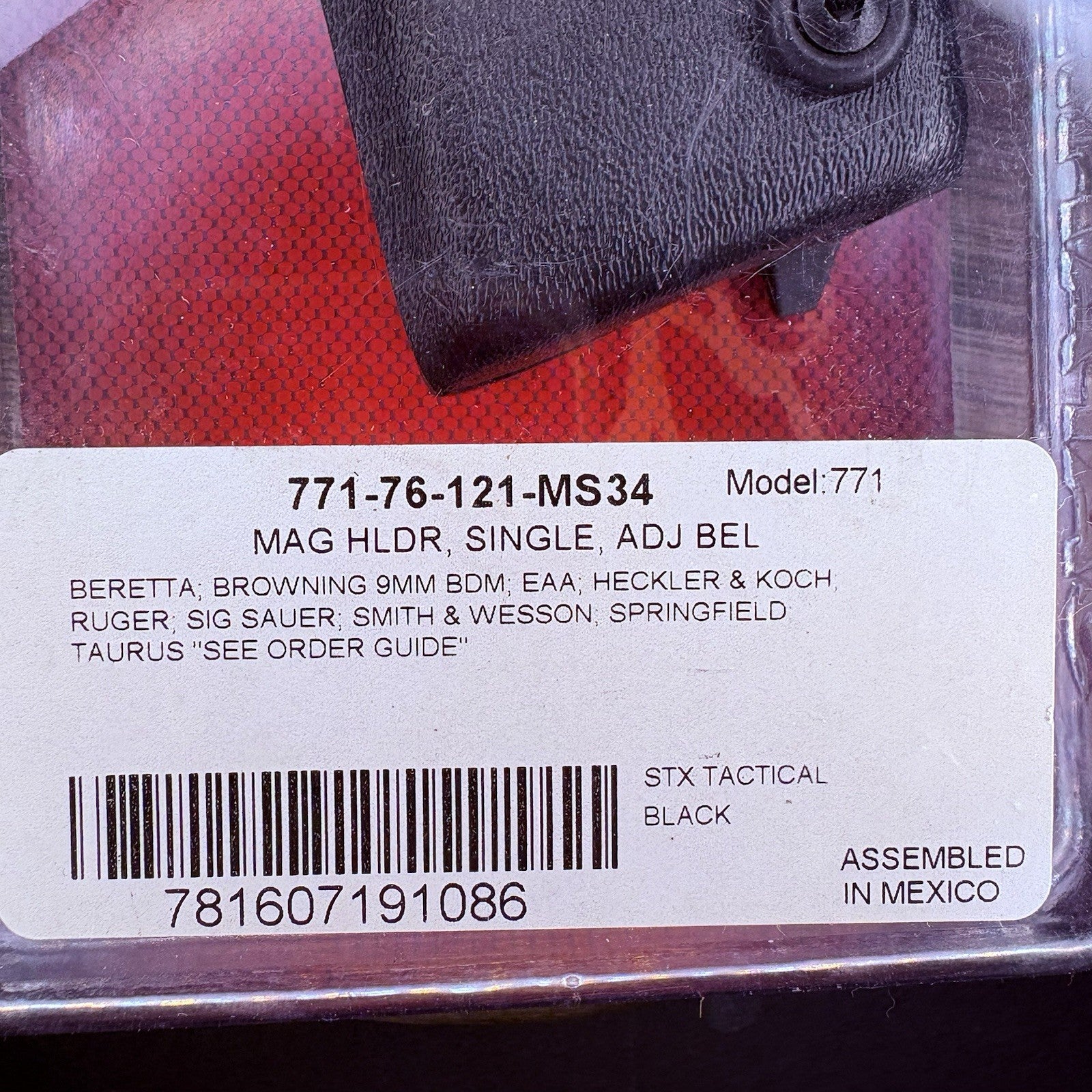 Safariland 771 Competition Magazine Pouch 9mm Open Top STX Tactical ELS Clip1