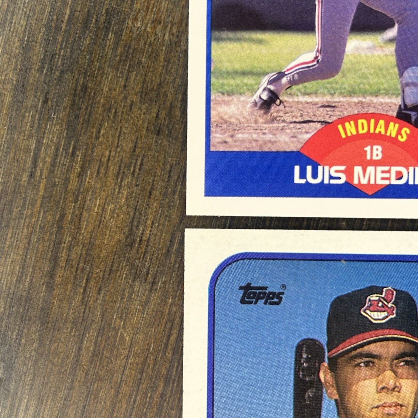 (4) 1989 Luis Medina Rookie Card Lot #633, #528, #36 Cleveland Indians5