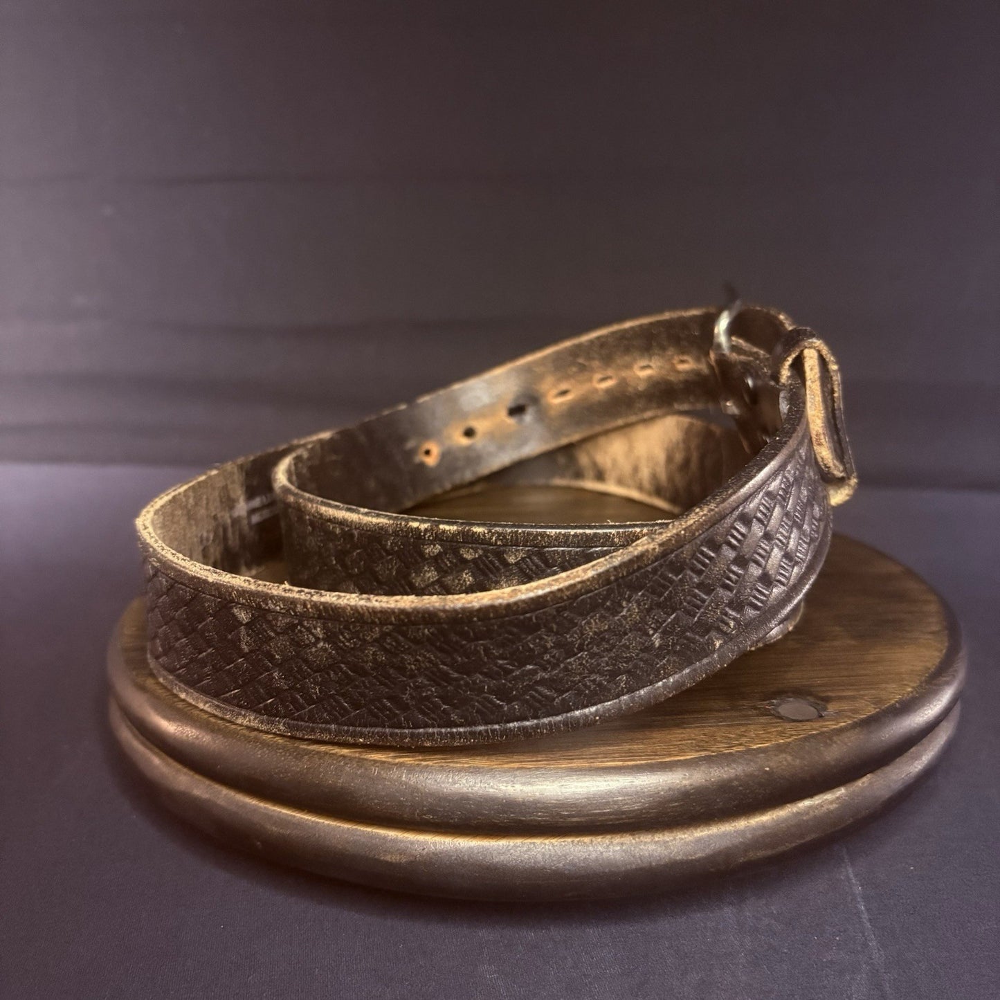 Duty Man Off Duty Belt Size 42" Chrome Buckle Basketweave Leather (6505-01)3