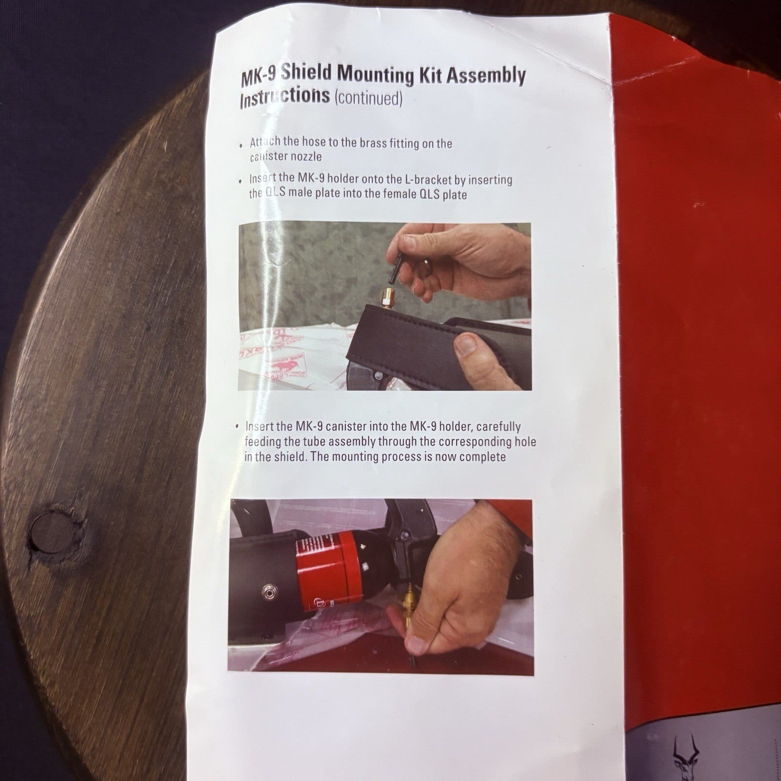 Safariland MK-9 Riot Shield Mounting Kit Assembly w/ Pouch & Spray Through Hose12
