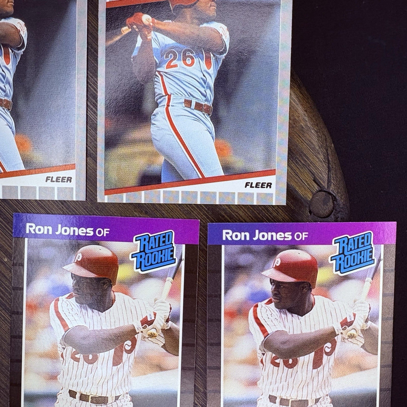 Ron Jones (Lot Of 7) Rated Rookie Cards, Donruss, Fleer, Score #574, #40, #6398