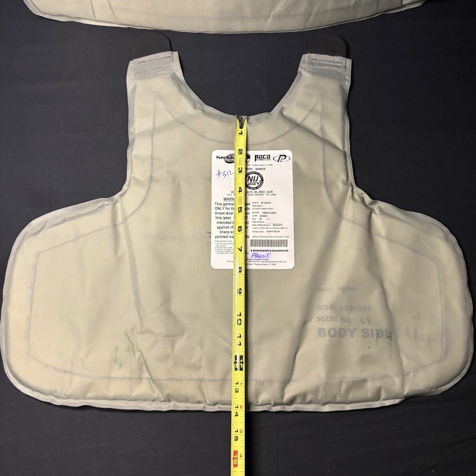 PB Armor 3A (IIIA) Plates AXIIIA Size (XL) X-Large & Long ~2019~ Bullet Proof4
