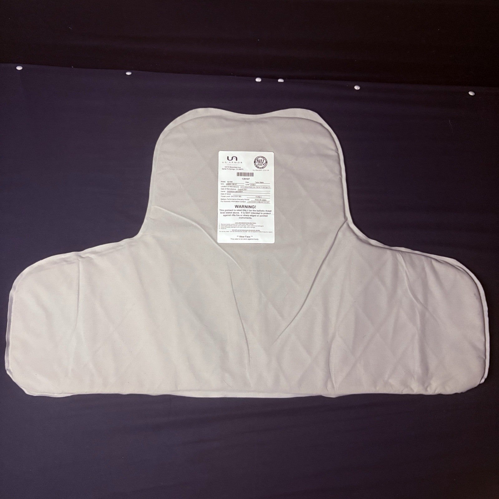 US Armor Level II (2) Bullet Proof Vest ~Size XL~ 2021 w/6x8 Trauma Plate14