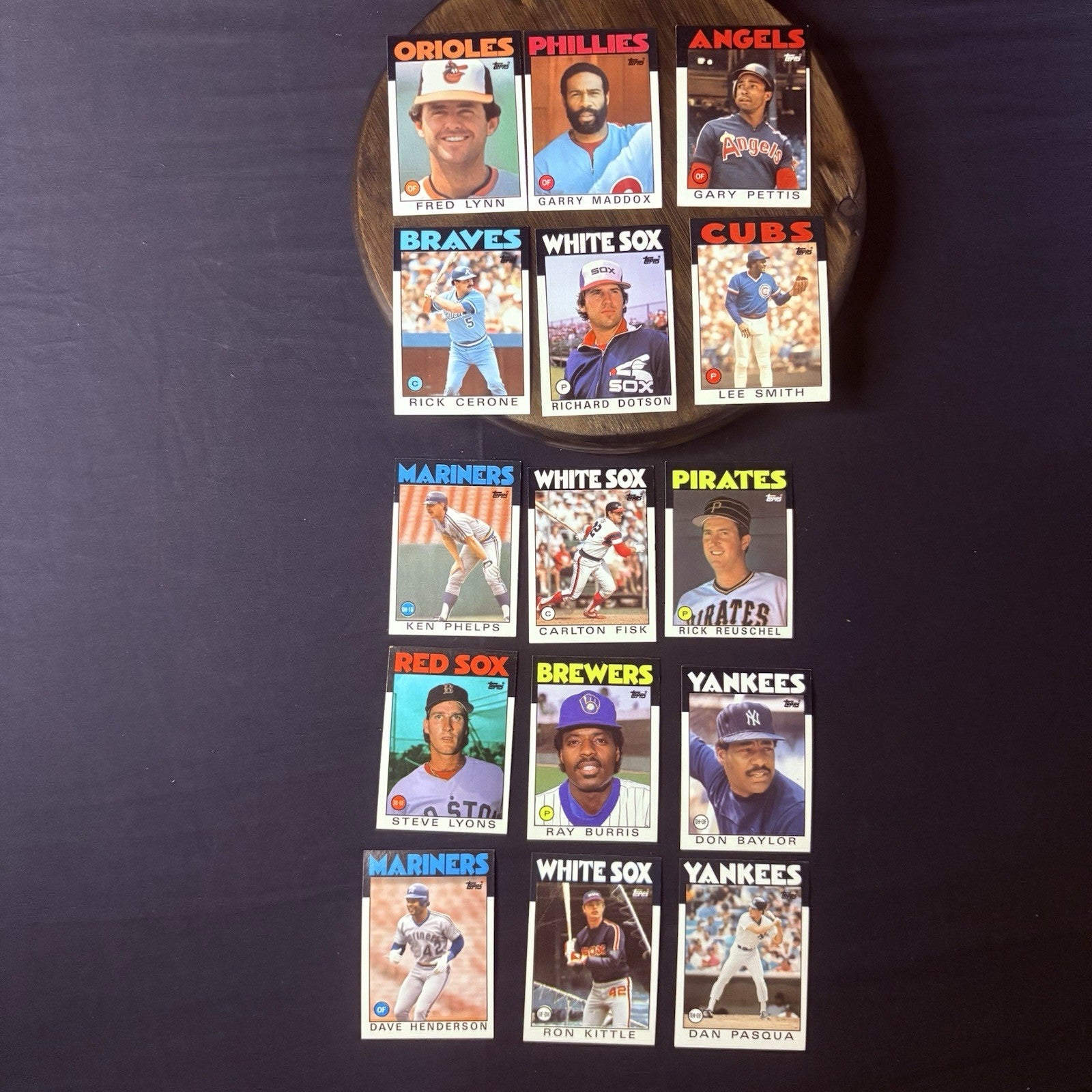 1986 Topps High Grade Baseball Cards.  15 card lot0