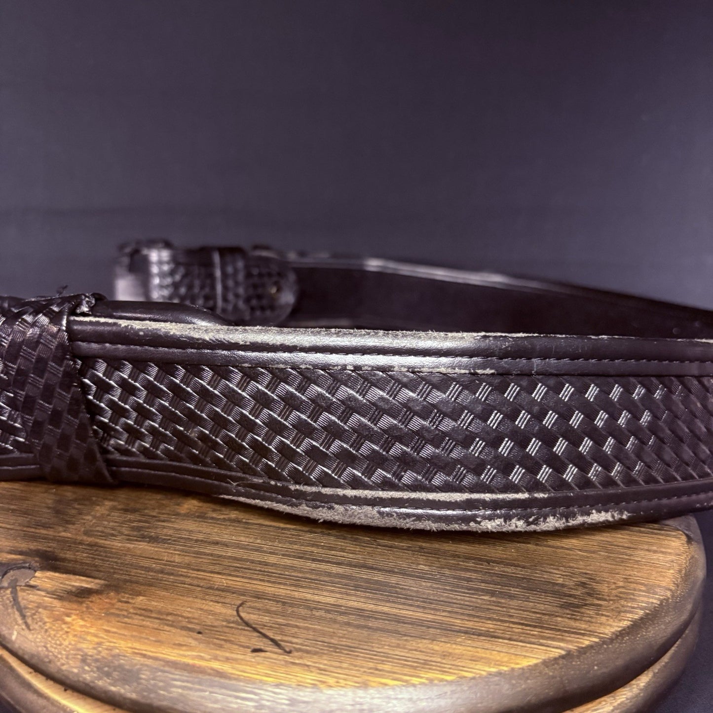 Bianchi 7950 Duty Belt Size 34”-40” w/Clip AccuMold Black Basketweave Leather4