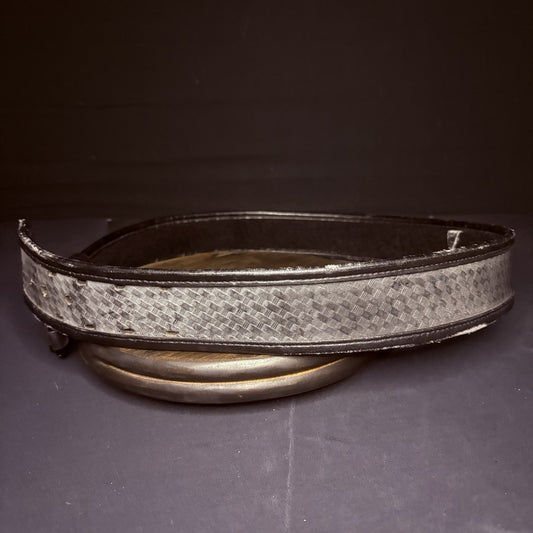 Bianchi Duty Belt (Size 40") Waist AccuMold Black Basket Weave Leather1