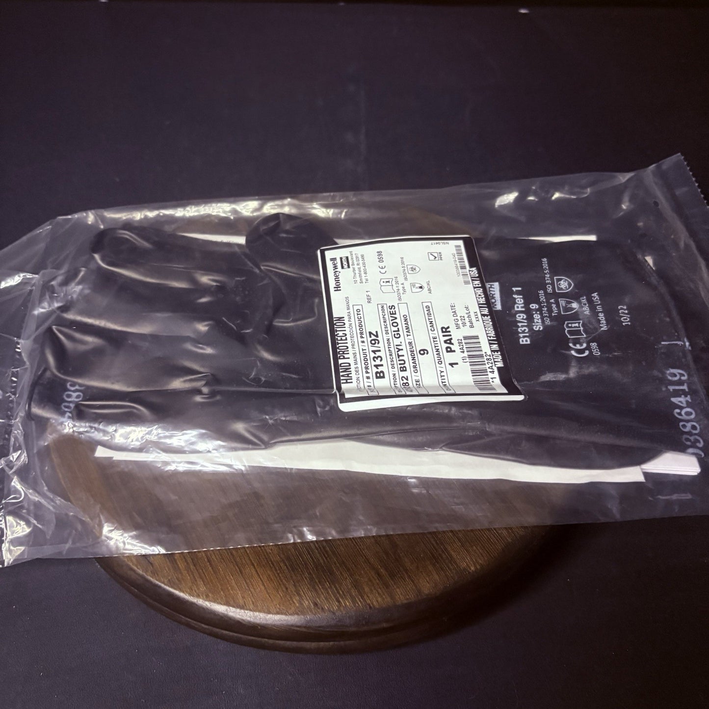(2 Pack) Honeywell Butyl Gloves North B131/9 Chemical Resistant 13 Mil Sz 911