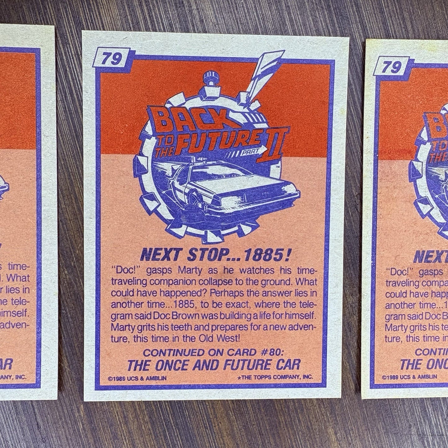 (Lot Of 3) 1989 Topps Back to the Future II #79 "Next Stop... 1885!" High Grade10