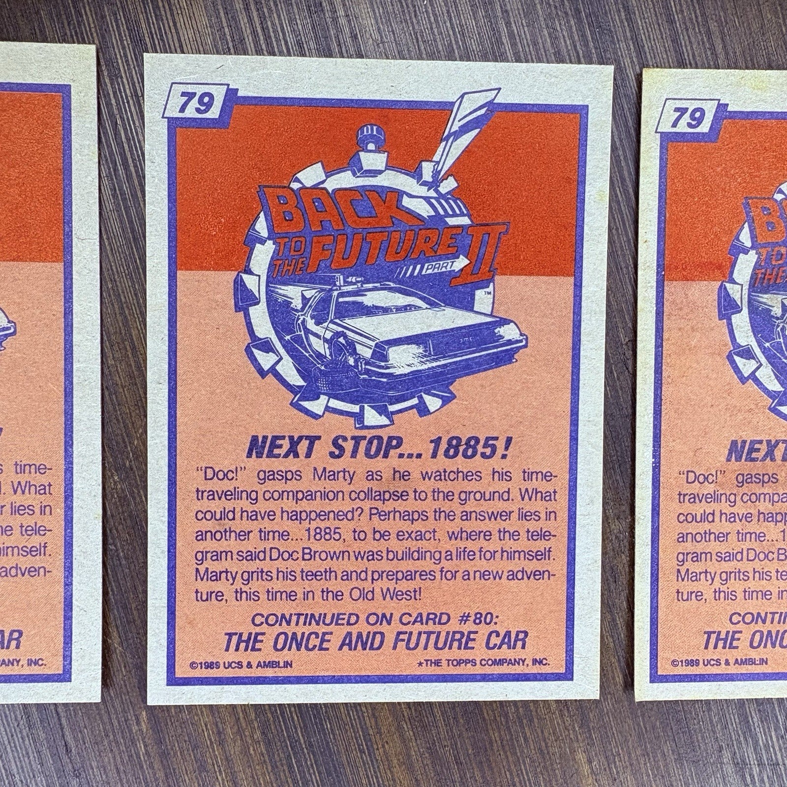 (Lot Of 3) 1989 Topps Back to the Future II #79 "Next Stop... 1885!" High Grade10