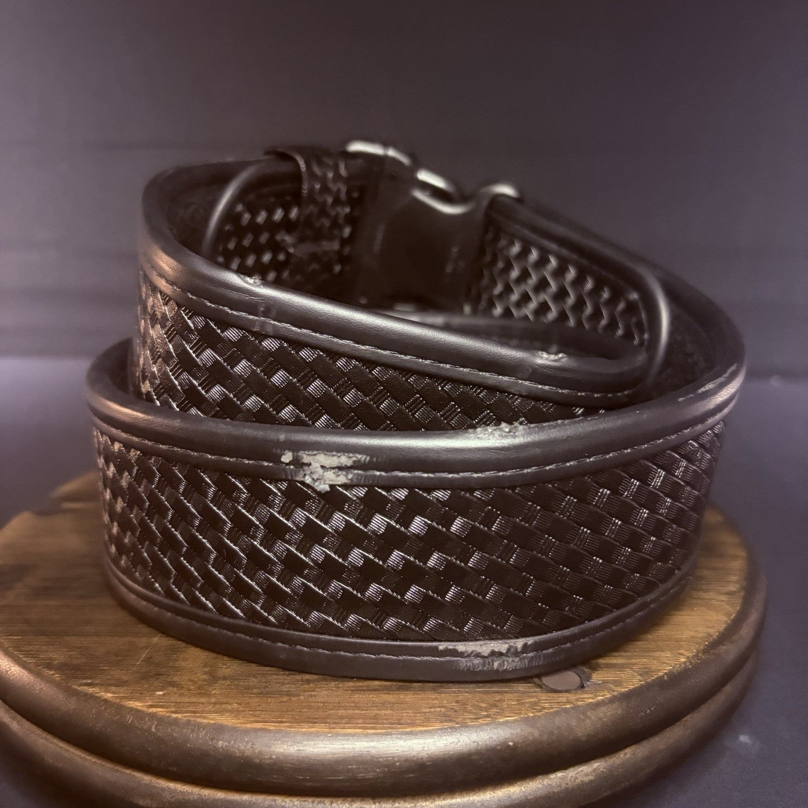 Bianchi 7950 Duty Belt Waist Size 34”-40” AccuMold Black Basketweave Leather4