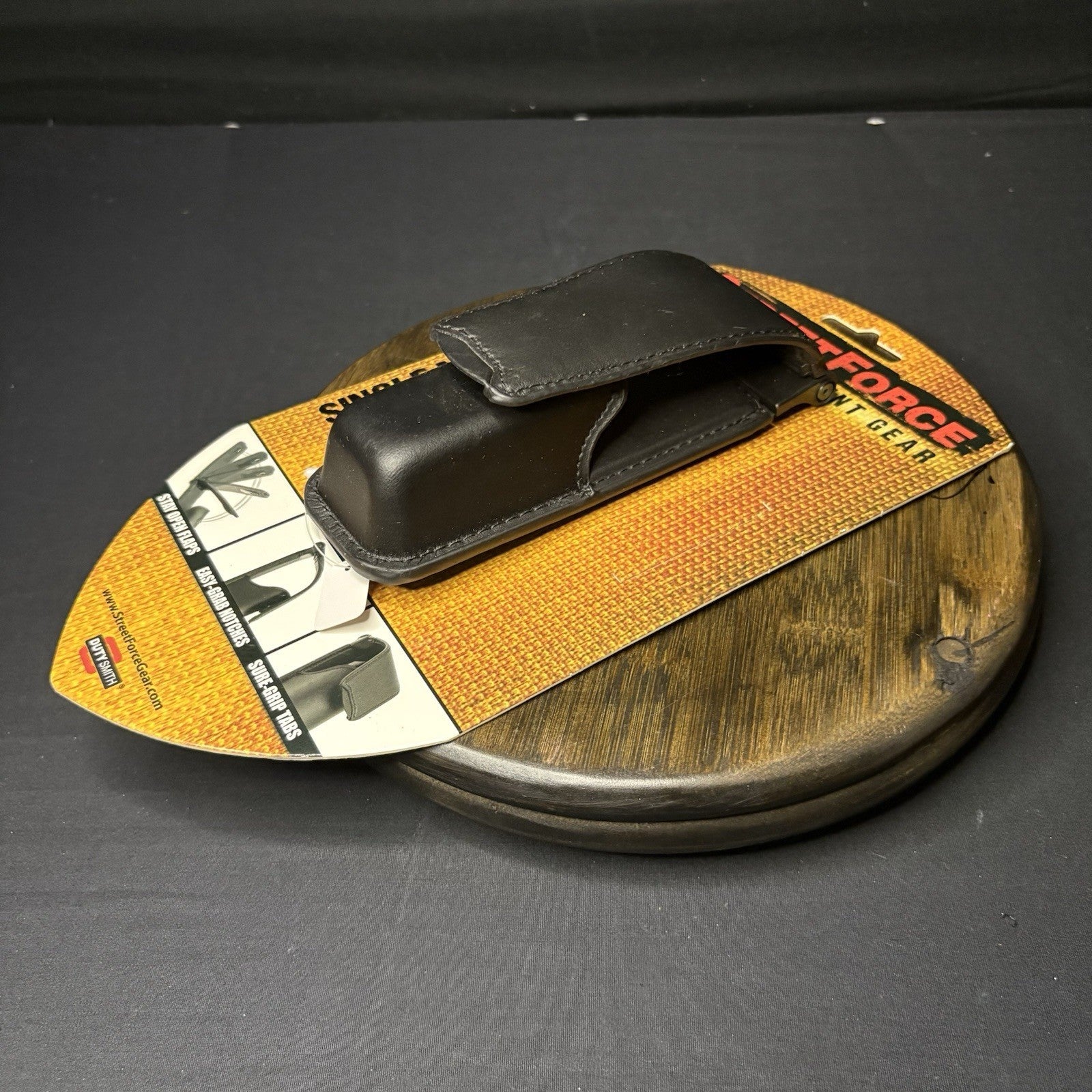 Leather Magazine Carrier ~Spring Loaded~ Pouch  .40, .357, 9mm Rapid Deployment2