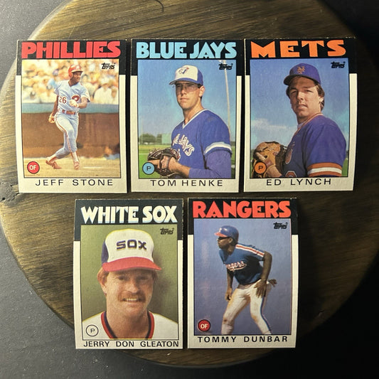 1986 Topps High Grade Cards #686, #333, #68, #447, #559 MLB Baseball (Lot Of 5)0