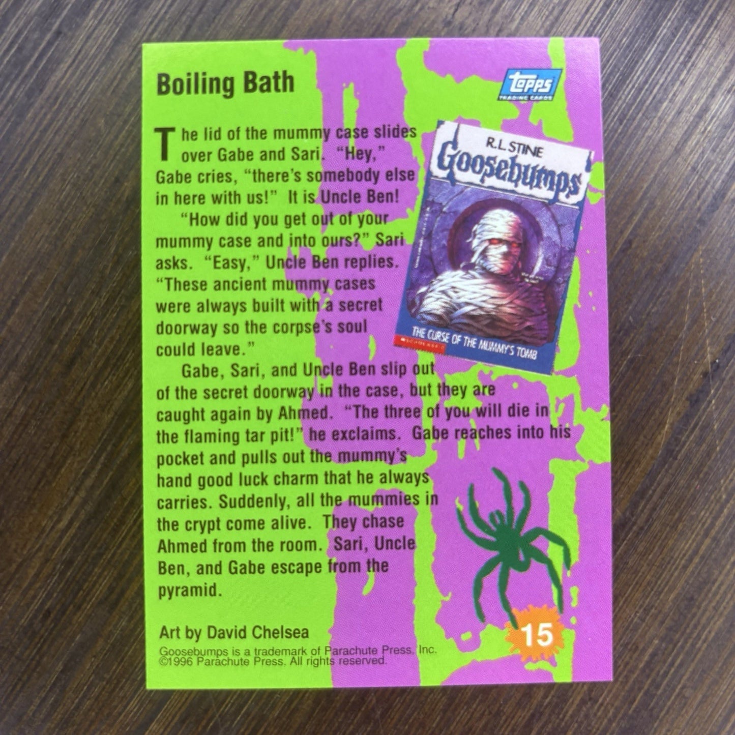 1996 Goosebumps Boiling Bath #15 High Grade Topps Trading Card, See Photos1
