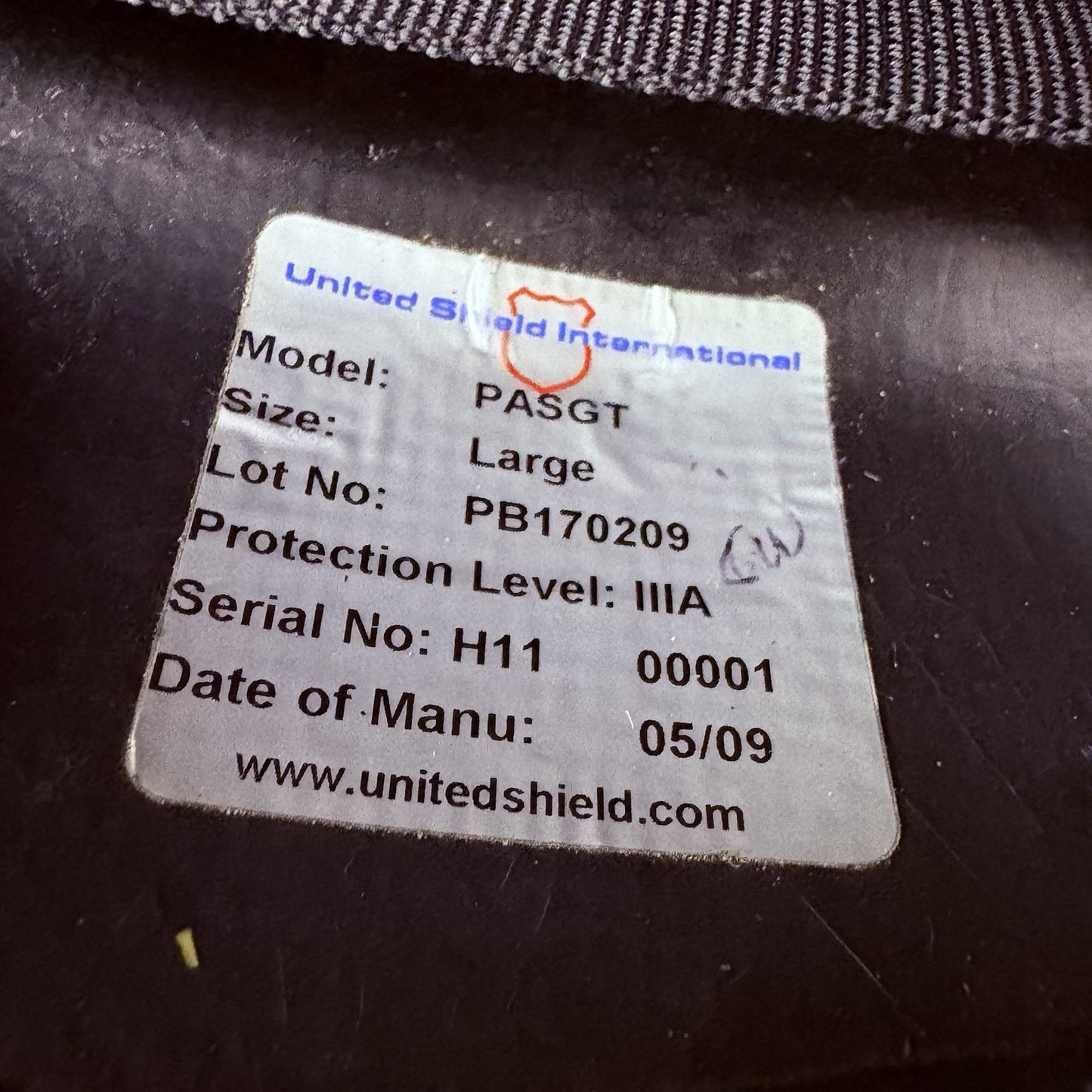 USI IIIA (3A) Ballistic Helmet Removable Face Shield Size Large Bullet Proof7