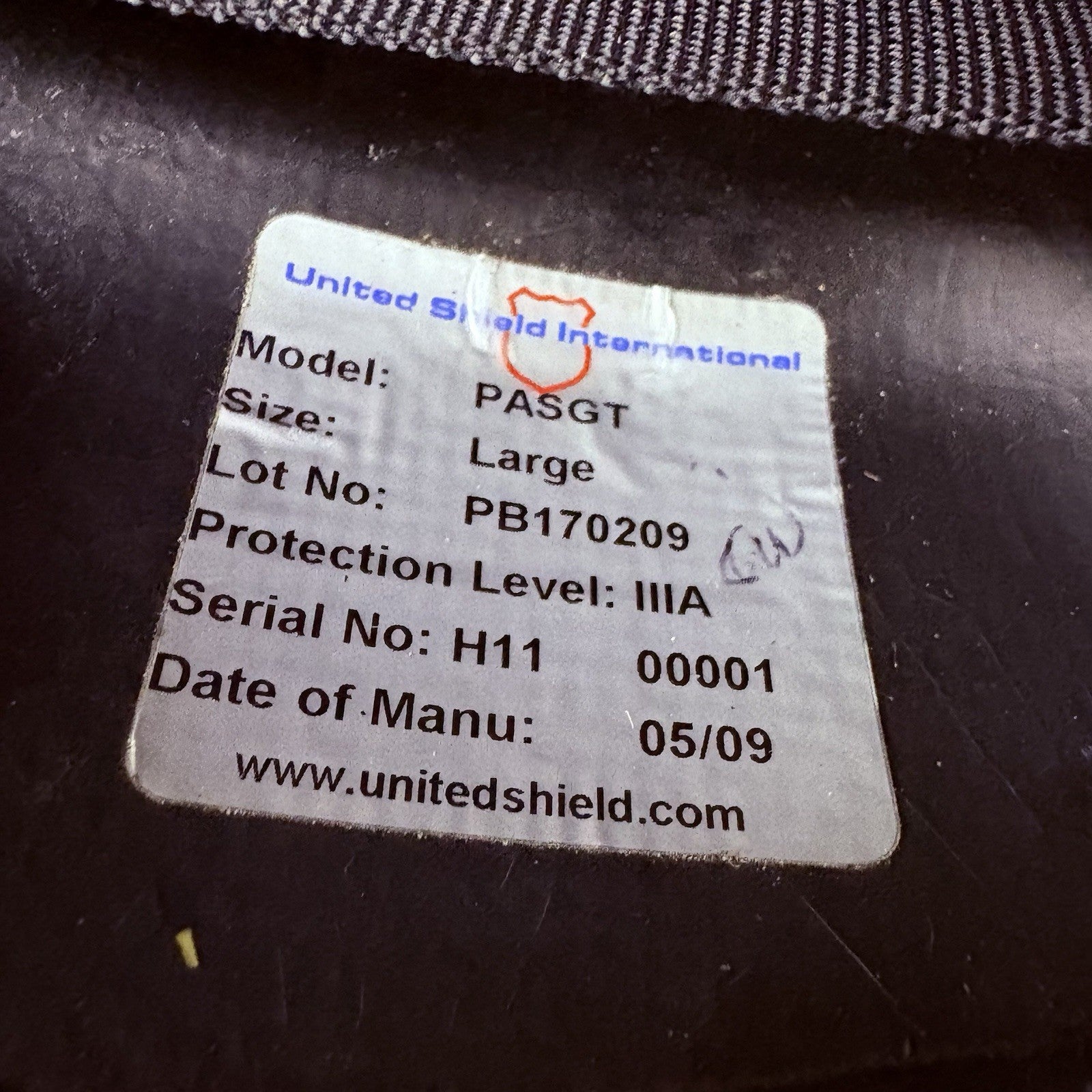 USI IIIA (3A) Ballistic Helmet Removable Face Shield Size Large Bullet Proof7