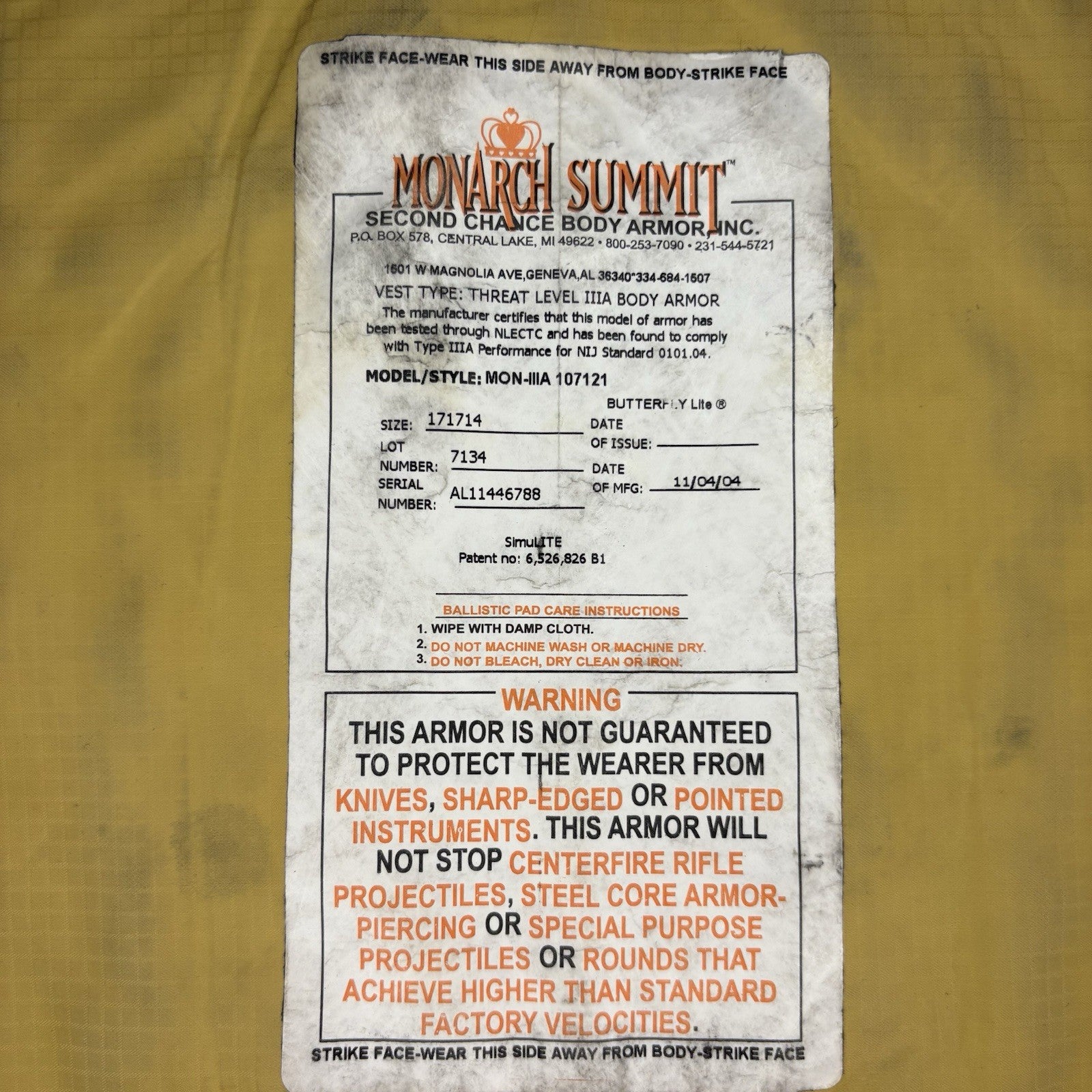 Second Chance 3A (IIIA) Bullet Proof Vest Size Small Concealable Body Armor19