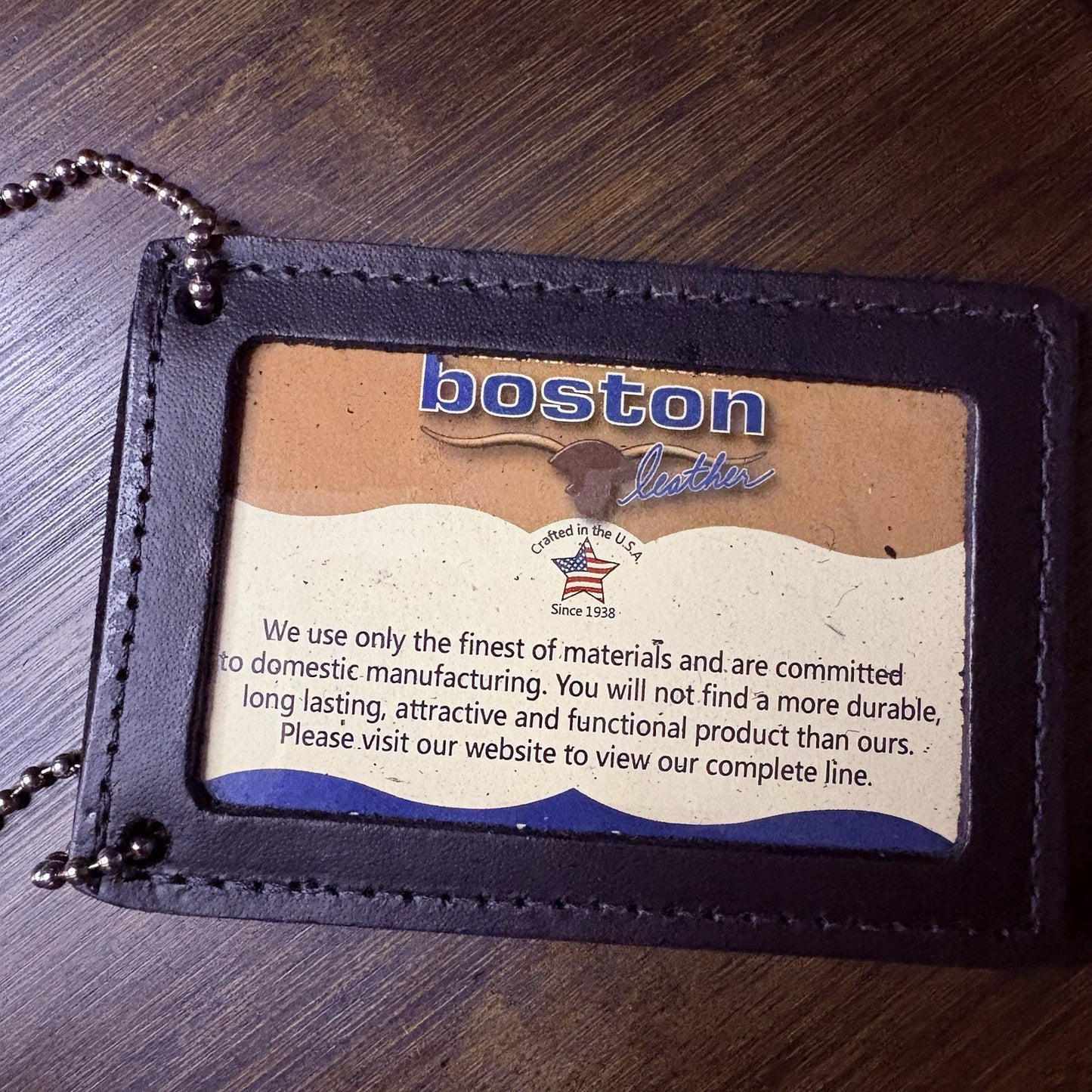 Boston 5845 Leather Men's Deluxe ID & Badge Holder Wallet3