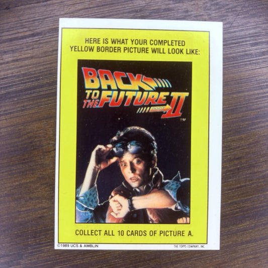 1989 Topps Back to the Future Part II Stickers #11 Delorean Time Machine0