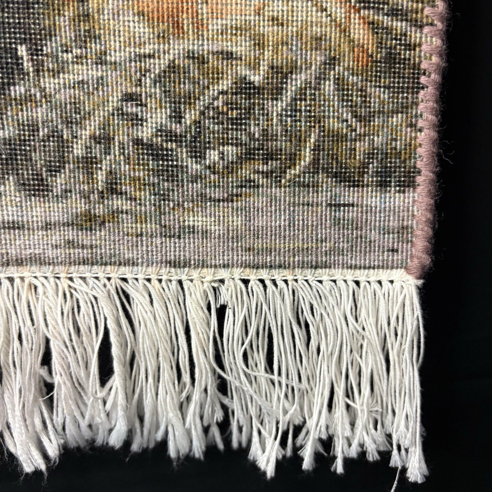 Persian Pictorial Rug 3D Kittens Tabrizz Hand Knotted 24”x16” w/Rug Hangers22