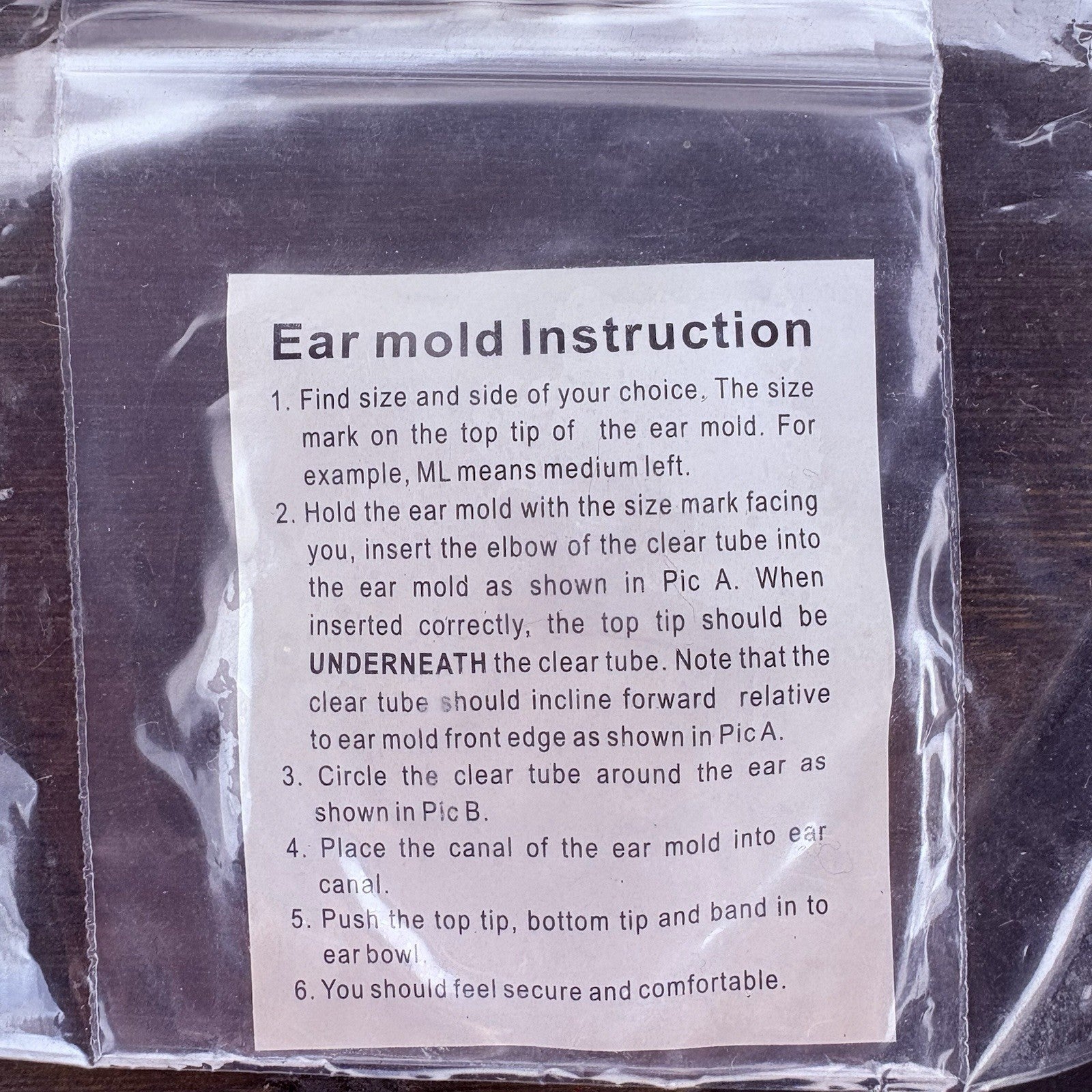 2 Police Radio Left Small Ear mold Open Ear Insert for Two Way Radio/Lapel GHOST5