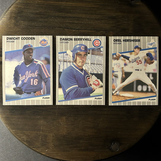 1989 Fleer MLB High Grade (Lot Of 3) Trading Cards0