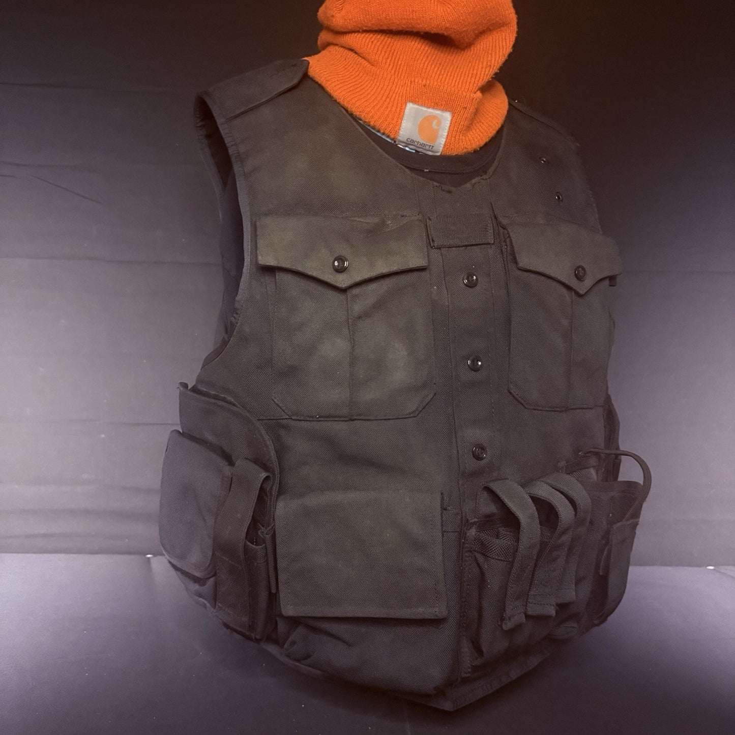 Cordura Tactical Plate Carrier Size XL USA Made w/Radio, Mag, Utility Pouches4