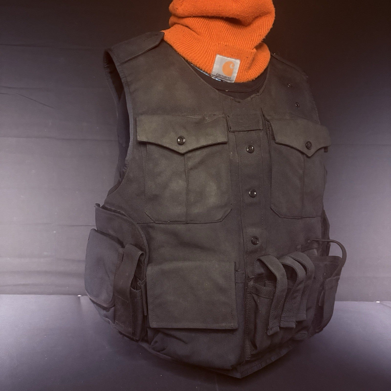 Cordura Tactical Plate Carrier Size XL USA Made w/Radio, Mag, Utility Pouches4