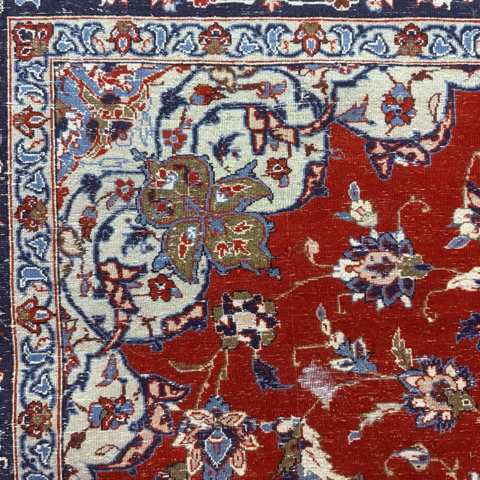 Semi-Antique Hand Knotted Rug 5x7 Medallion 324KPSI Estate Find 1970s Floral Rug16