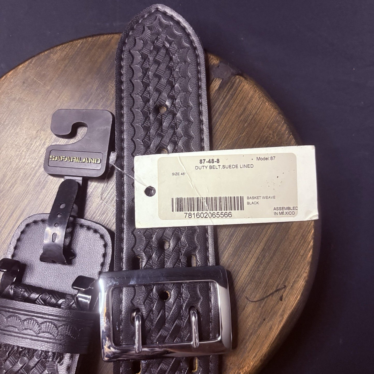 Safariland Model 87 Sam Browne Duty Belt - Size 48 - Basketweave - Black/ Chrome9
